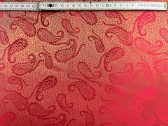 Seide Paisley rosa / gold - Meterware - SEP82